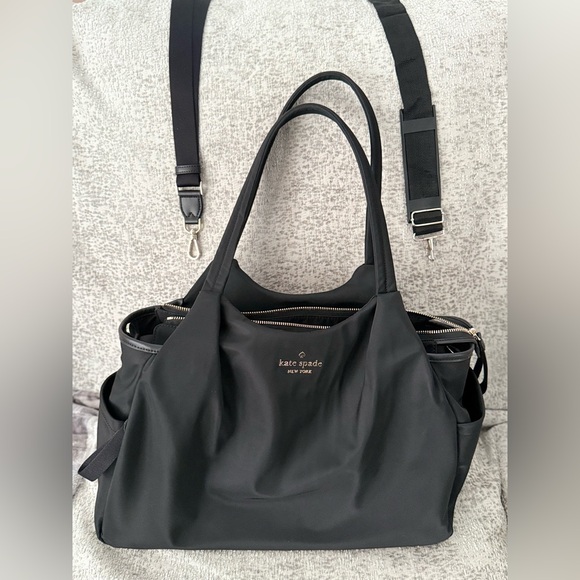Kate Spade Elegant Black Nylon Diaper Tote Bag - Picture 1 of 6